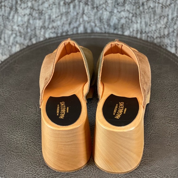 Swedish Hasbeens Suede Combo Clog Sandal Women's 38 - Picture 7 of 10